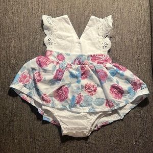 Canis Floral Baby Onesie